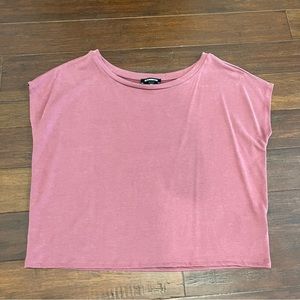 Express Pink Cropped Shirt